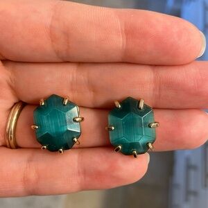Kendra Scott Emerald Green Cat’s Eye Morgan Earrings